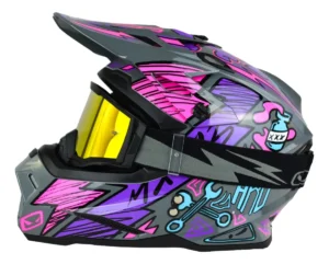 Casco Tipo Cross Marca Hro Mx03, Certificación Dot.