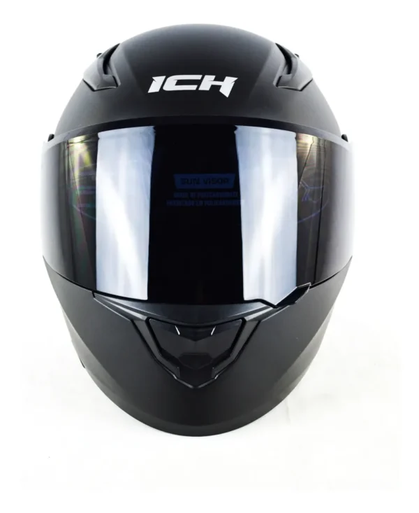 Casco Ich 3130 Abatible Plano Certificado, Color Negro Mate
