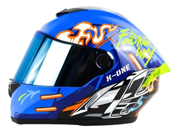 Casco Integral Para Moto Marca X-one 500 Gt, Dot