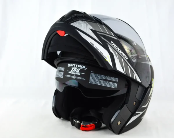Casco Abatible Marca Kontrol Trooper, Diseño, Certificación Dot.