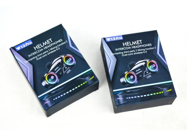 Intercomunicador Para Casco Y13 Pro, Bluethooth 5.3. Pack X2
