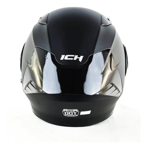 Casco Ich 3130 Abatible Plano Certificado, Color Negro Mate