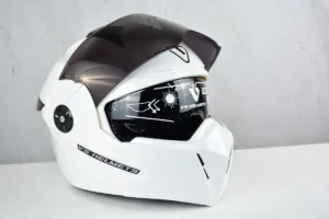 Casco Abatible Blanco Vs 700, Certificacion Dot, Doble Viso