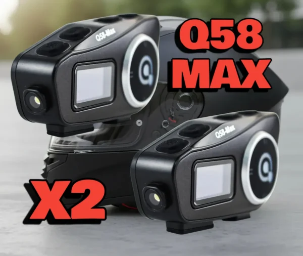Pack X2 Intercomunicador Para Casco Q58 Max, Bluethooth 5.3