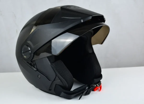 Casco Abierto Marca Ich 102 Negro Solid, Certificación Dot.