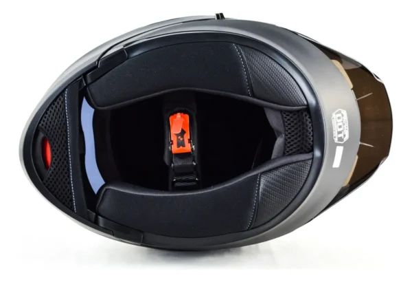 Casco Ich 3130 Abatible Plano Certificado, Color Negro Mate