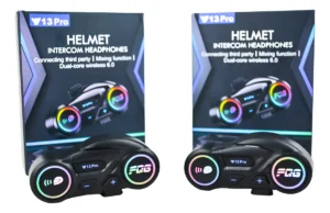 Intercomunicador Para Casco Y13 Pro, Bluethooth 5.3. Pack X2