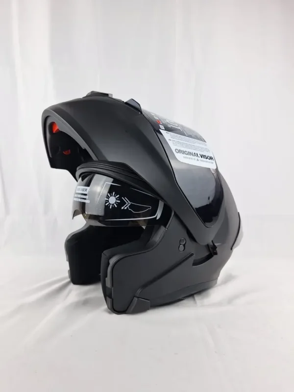 Casco Ich 3120dv Abatible Plano Certificado Color Negro