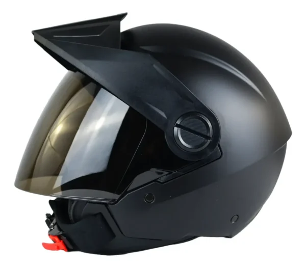 Casco Abierto Marca Ich 102 Negro Solid, Certificación Dot.