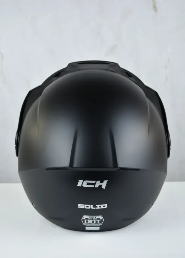 Casco Abierto Marca Ich 102 Negro Solid, Certificación Dot.
