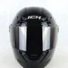 Casco Integral Para Moto Ich 501 Sp Solid Negro Brillo, Dot.
