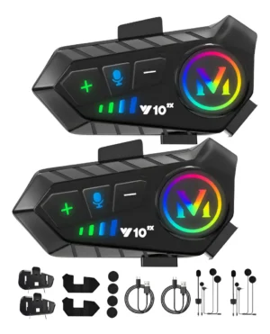 Intercomunicador Para Casco Y10 2x, Bluethooth 5.3
