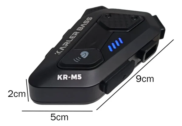Intercomunicador X-alta KR-M5 Bluetooth 5.0 FM IP66 Para Casco Moto Negro