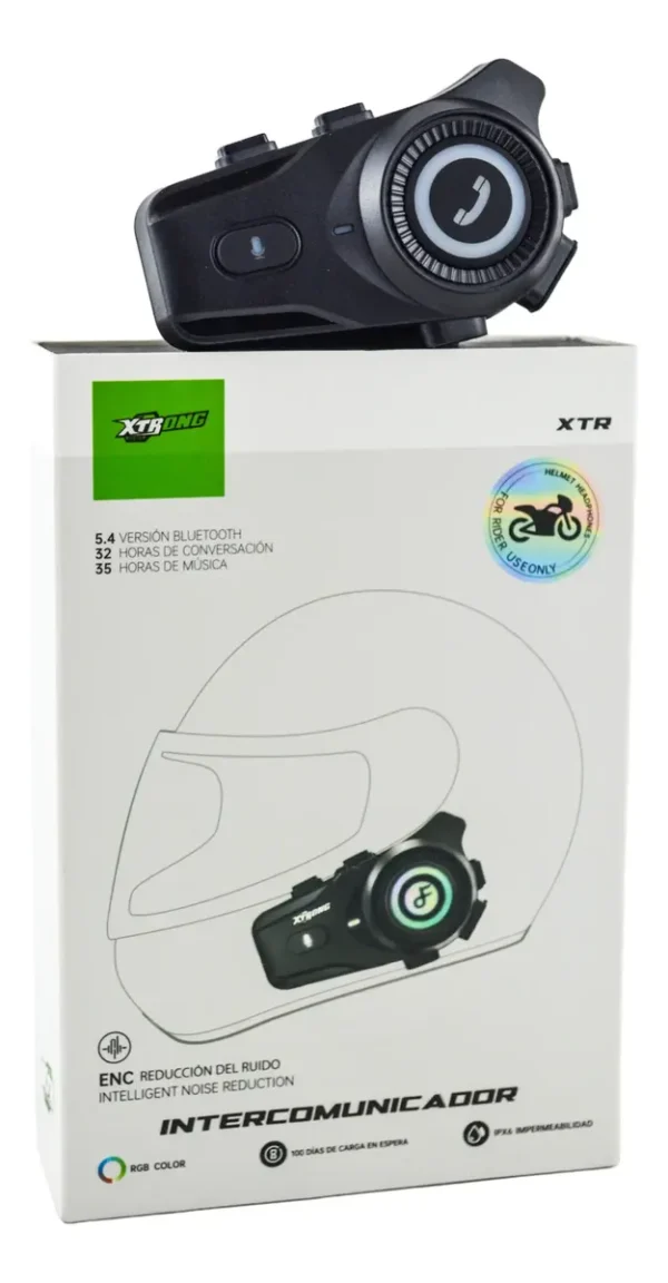 Auriculares Bluethooth Xtrong Fx2 Para Casco, Bluetooth 5.4