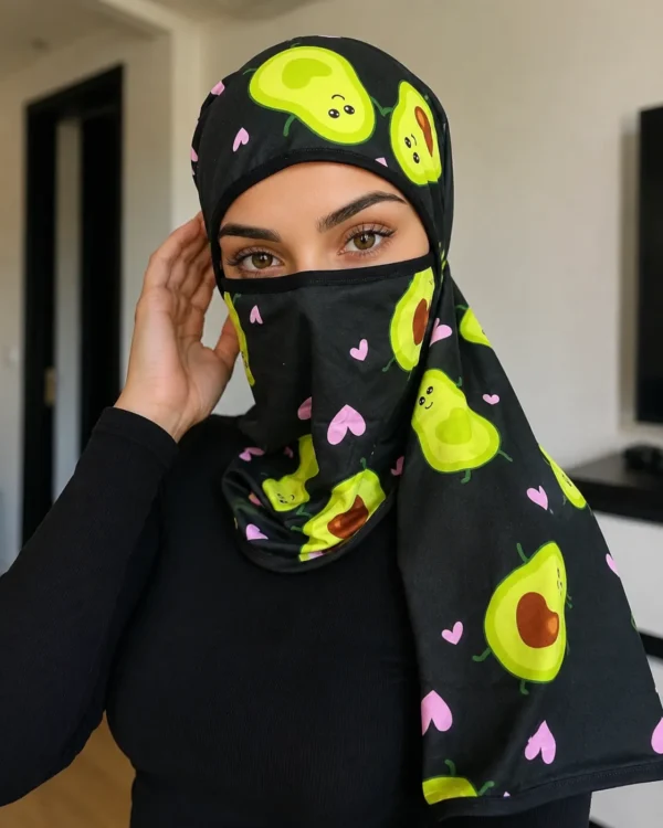 Balaclava/ Bufanda Para Pelo Dama En Material Licrado