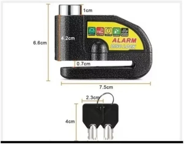 Candado Para Freno De Disco Moto Con Alarma Antirrobo - Generico