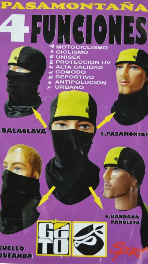 Balaclava/pasamontañas Descapotable Multifuncional